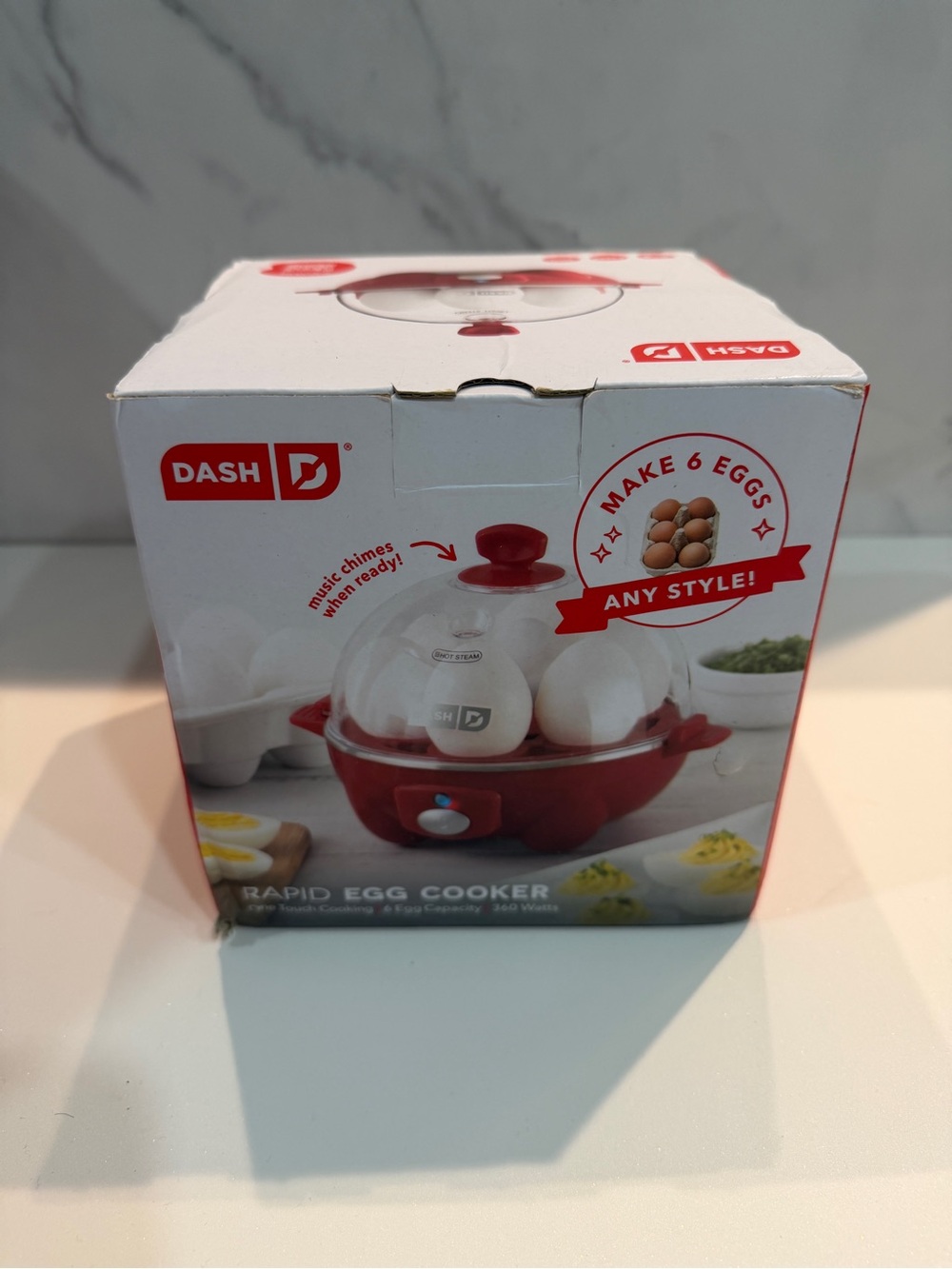 DASH Rapid Egg Cooker - Red and White